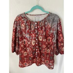 Mislook Beautiful Red Blouse Size M